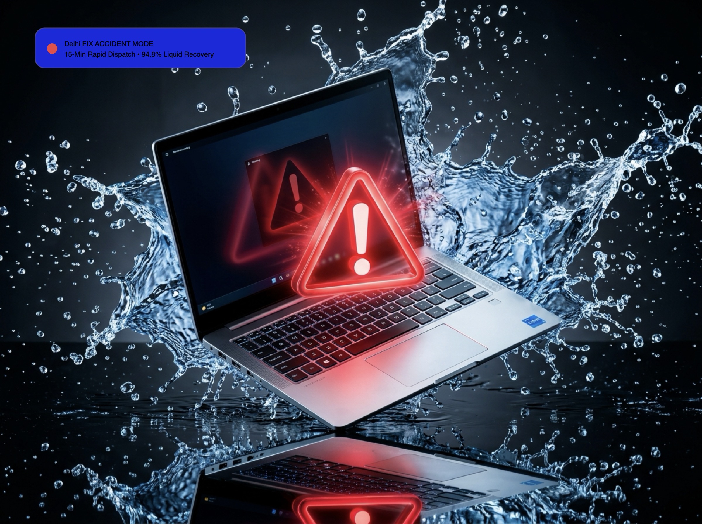 Accident Mode Emergency Laptop Water Splash